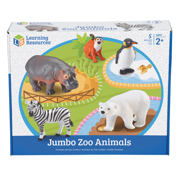 Learning Resources Jumbo Zoo Animals, 5 Pieces (788) | Zoro